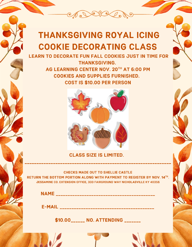 fall royal icing cookie class